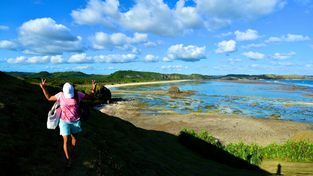 Person walking along Lombok Island