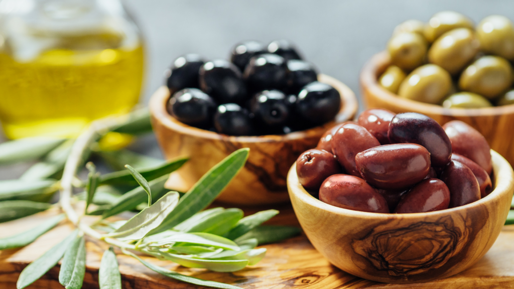An assortment of olives that are a staple in Portuguese Cuisine