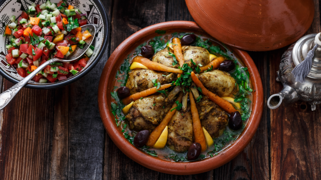 Authentic Moroccan food can be found at many restaurants in Casablanca.