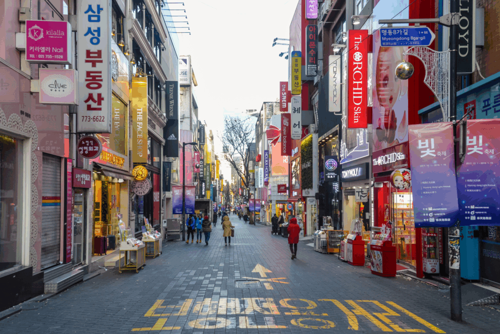 Visit the Korean St, Myeongdong to taste Korean culinary level street food.